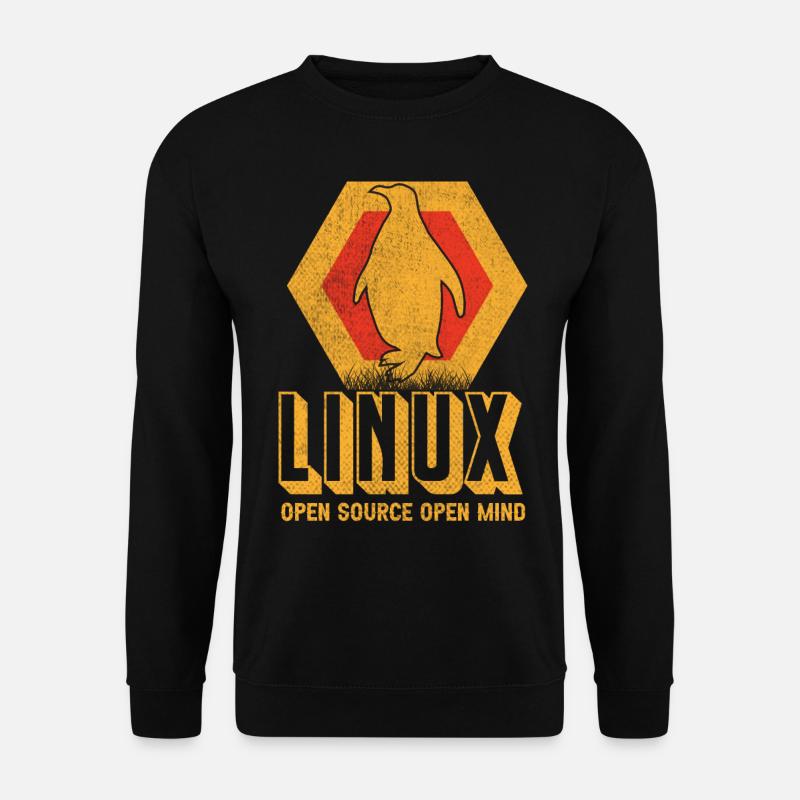 Linux Geek Penguin Nerd Computer Scientist - Unisex Sweatshirt - black