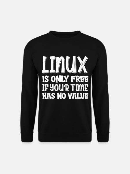 Linux Geek Hacking Informaticien - Sweat-shirt Unisexe - noir