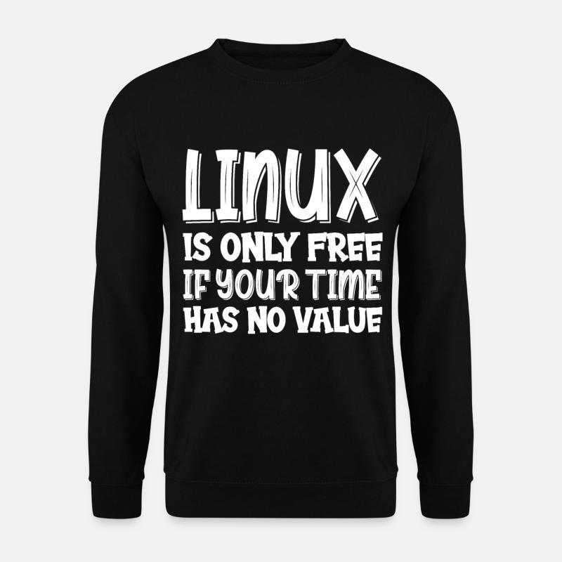 Linux Geek Hacking Computer Scientist - Unisex Sweatshirt - black