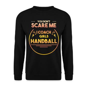 Handball Filles Coach Sport Humour Rengaine Cadeau - Sweat-shirt Unisexe - noir - Devant - Alina (178cm) & Michal (187cm)