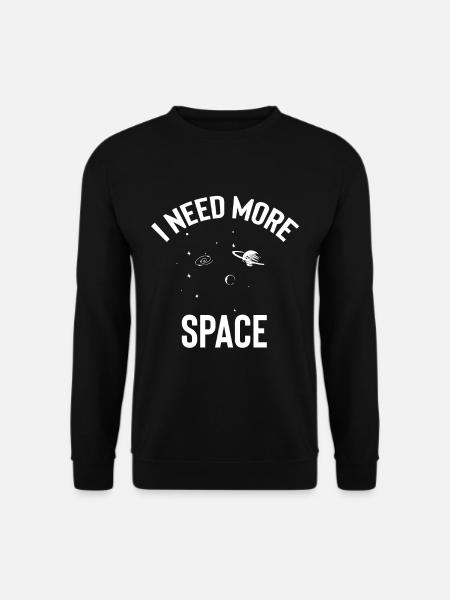 I need more Space Galaxie Saturn Pluto - Unisex Pullover - Schwarz