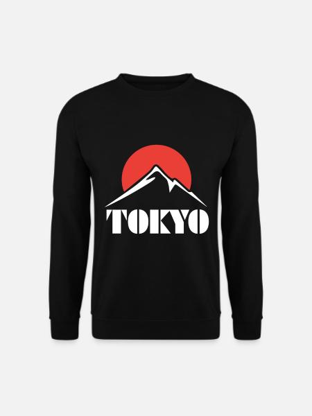 Tokio Berg Japan Ostasien Sonnenuntergang - Unisex Pullover - Schwarz