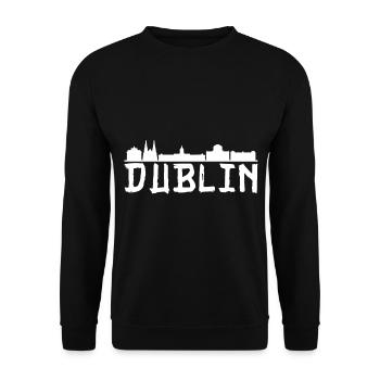 Dublin Skyline Ireland Irish - Unisex Sweatshirt - black - Front - Alina (178cm) & Michal (187cm)