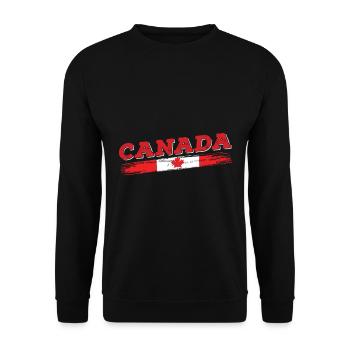 Drapeau du Canada Canadien canadien - Sweat-shirt Unisexe - noir - Devant - Alina (178cm) & Michal (187cm)