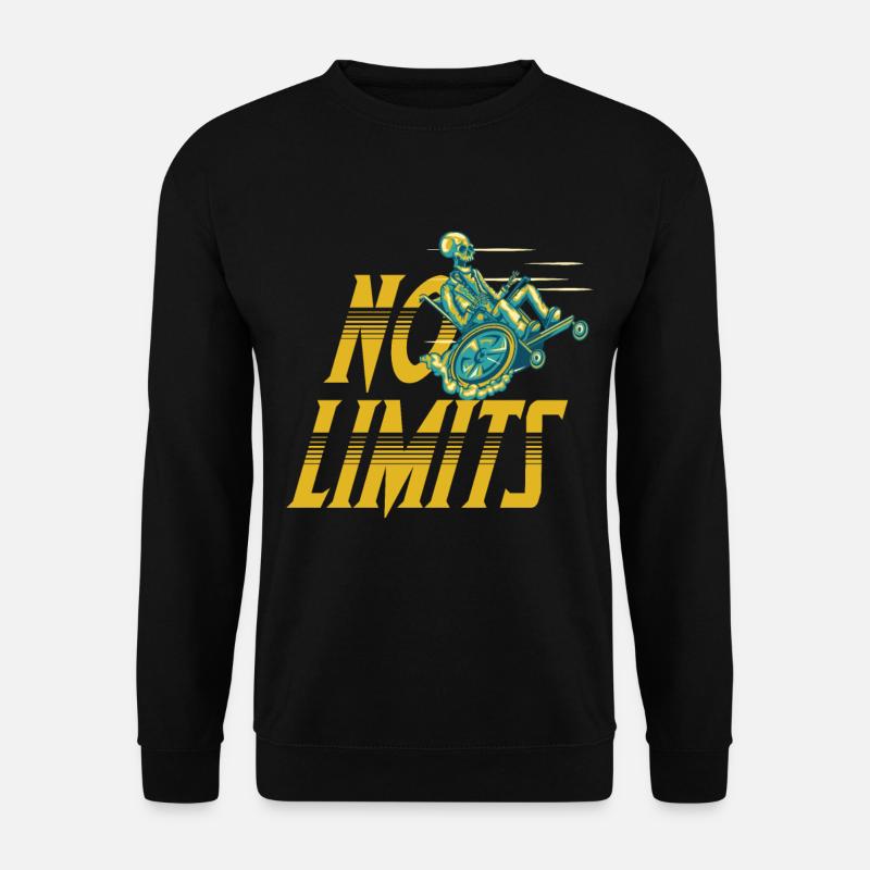 Fauteuil roulant sans limite handicap motivation - Sweat-shirt Unisexe - noir