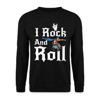 Rollstuhl Rock and Roll - Unisex Pullover - Schwarz - Vorne - Alina (178cm) & Michal (187cm)