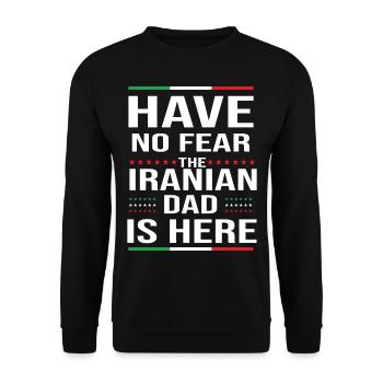Iraner Vater Iran Perserreich - Unisex Pullover - Schwarz - Vorne - Alina (178cm) & Michal (187cm)