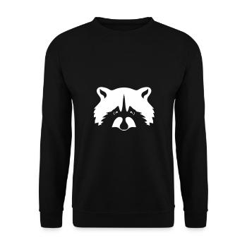 Raccoon head animal lover animal love - Unisex Sweatshirt - black - Front - Alina (178cm) & Michal (187cm)
