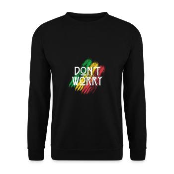 Jamaïque Don’t Worry Rasta Life - Sweat-shirt Unisexe - noir - Devant - Alina (178cm) & Michal (187cm)