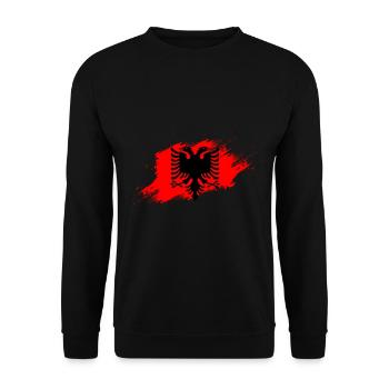 Albania Albanian Flag Albanian - Unisex Sweatshirt - black - Front - Alina (178cm) & Michal (187cm)