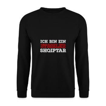 Albanien Shqiptar Albanisch Albaner - Unisex Pullover - Schwarz - Vorne - Alina (178cm) & Michal (187cm)