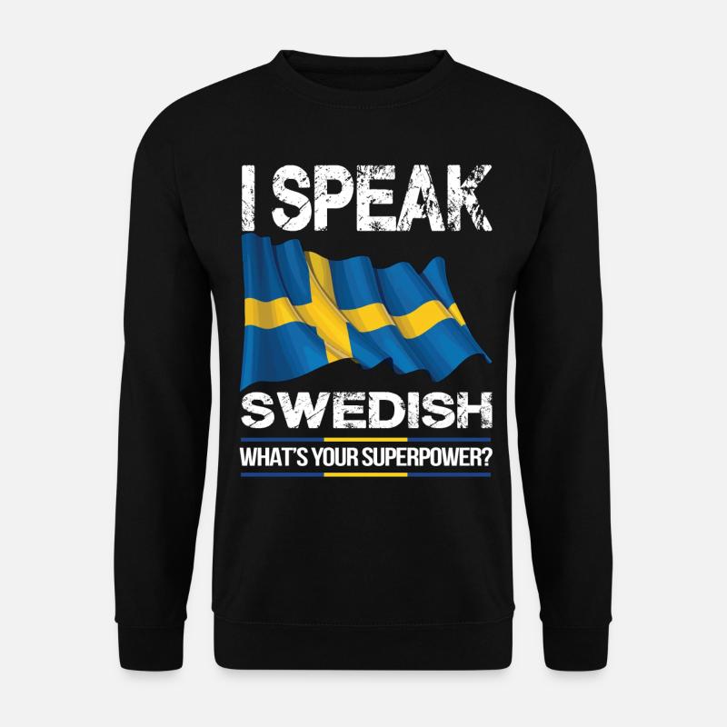 Swedish Swedish Sweden flag - Unisex Sweatshirt - black