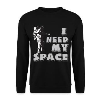 Astronaut need my Space Raumfahrt - Sweat-shirt Unisexe - noir - Devant - Alina (178cm) & Michal (187cm)