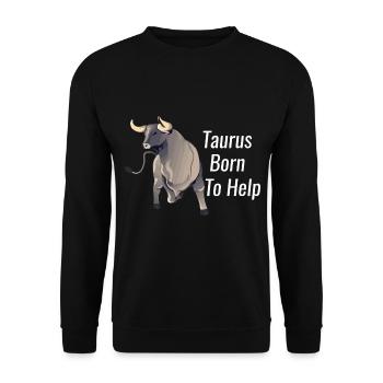 bull - Unisex Sweatshirt - black - Front - Alina (178cm) & Michal (187cm)