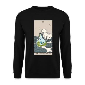Carte de tarot Rengain pour l’alcool les gens enthousiastes - Sweat-shirt Unisexe - noir - Devant - Alina (178cm) & Michal (187cm)