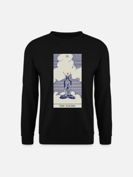 Tarotkarte Yoga Lehrerin Spiritueller Magie Schutz - Unisex Pullover - Schwarz