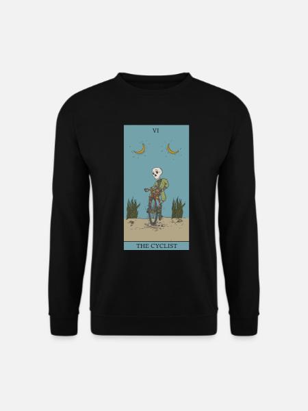 Fahrrad Radfahrer Tarot Karte Schutzsymbol - Unisex Pullover - Schwarz
