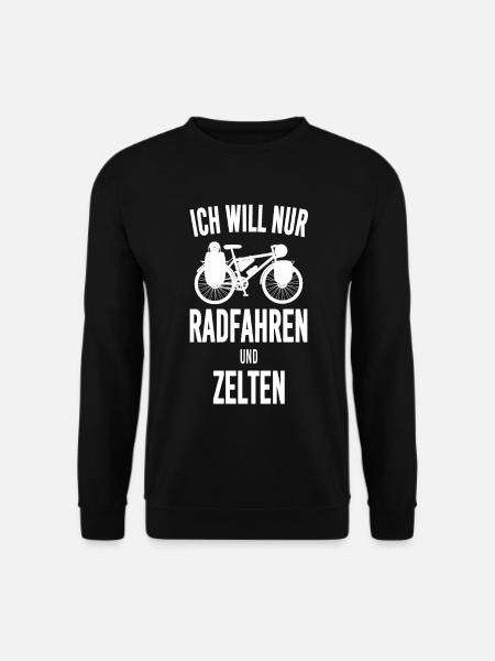 Fahrrad Bikepacking Radfahren Abenteuer Geschenk - Unisex Pullover - Schwarz
