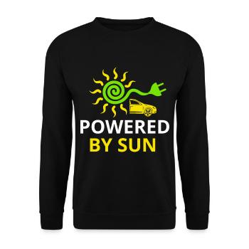 Car Solar Power Environmental Love Electric Car - Unisex Sweatshirt - black - Front - Alina (178cm) & Michal (187cm)