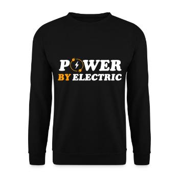 Electric Car Electric Car Electric Power Battery - Unisex Sweatshirt - black - Front - Alina (178cm) & Michal (187cm)