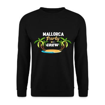 Mallorca Party Crew Malle Palmen Eimer Saufen - Unisex Pullover - Schwarz - Vorne - Alina (178cm) & Michal (187cm)