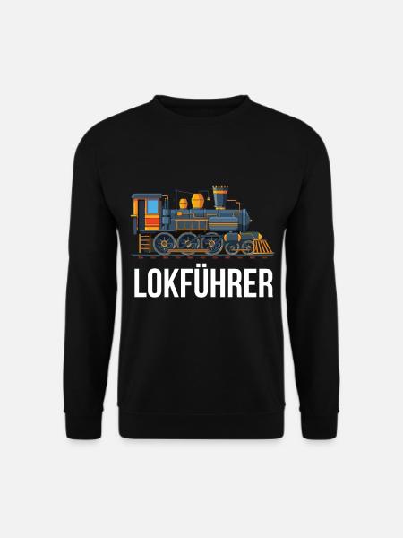 Lokführer Eisenbahn Dampflok Lok Einsteigen - Unisex Pullover - Schwarz