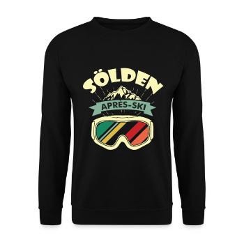 Sölden Après-Ski Skigebiet Österreich - Unisex Pullover - Schwarz - Vorne - Alina (178cm) & Michal (187cm)
