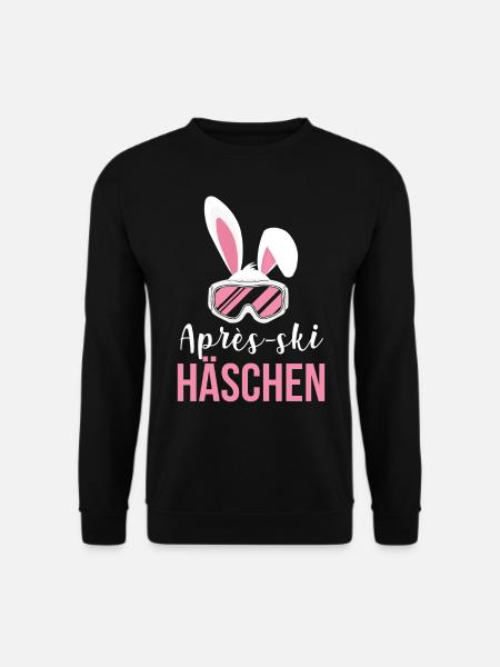 Après-Ski Häschen Ski Alpen Winterurlaub - Unisex Pullover - Schwarz