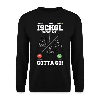 Ischgl calls ski snowboard skates - Unisex Sweatshirt - black - Front - Alina (178cm) & Michal (187cm)