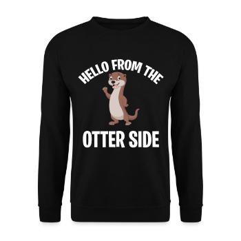 Loutres douces animal sort mertre animal sauvage - Sweat-shirt Unisexe - noir - Devant - Alina (178cm) & Michal (187cm)