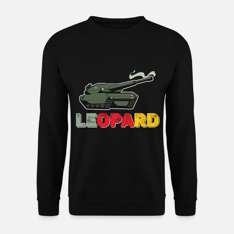Leopard Panzer Armee Panzerfahrer Bundeswehr - Unisex Pullover - Schwarz