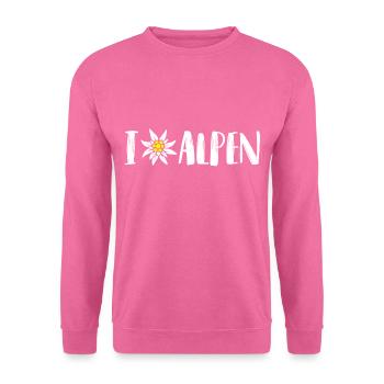Ich Edelweiß Alpen die Alpen Edelweiß Blume - Unisex Pullover - Pink - Vorne