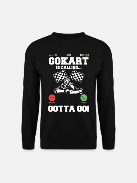 Mein Kart Ruft Gokart Rennstrecke Kartfahren - Unisex Pullover - Schwarz