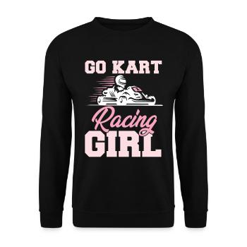 Go Kart Racing Coureurs Gokart - Sweat-shirt Unisexe - noir - Devant - Alina (178cm) & Michal (187cm)