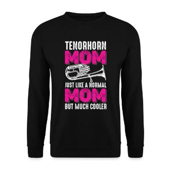 Tenorhorn Mutter Blasinstrument Musikerin - Unisex Pullover - Schwarz - Vorne - Alina (178cm) & Michal (187cm)