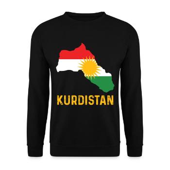 Kurdistan Flag Kurdish Kurds Homeland - Unisex Sweatshirt - black - Front - Alina (178cm) & Michal (187cm)
