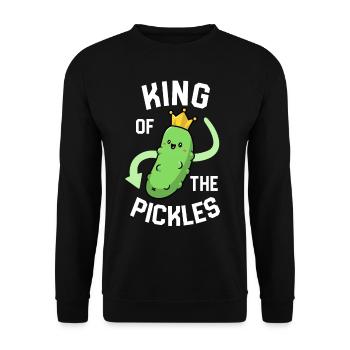 King Of The Pickles Enfants Garçons Hommes Drôle Végétalien - Sweat-shirt Unisexe - noir - Devant - Alina (178cm) & Michal (187cm)