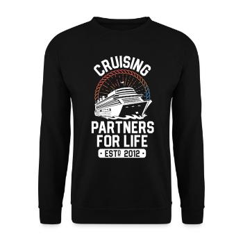Cruising Partners for Life 2012 10-jähriges Jubiläum - Unisex Pullover - Schwarz - Vorne - Alina (178cm) & Michal (187cm)