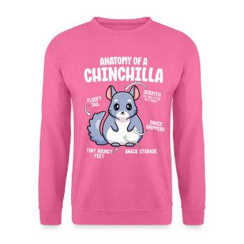 Anatomie eines Chinchilla Hemden für Frauen Liebhaber Mama - Unisex Pullover - Pink - Vorne