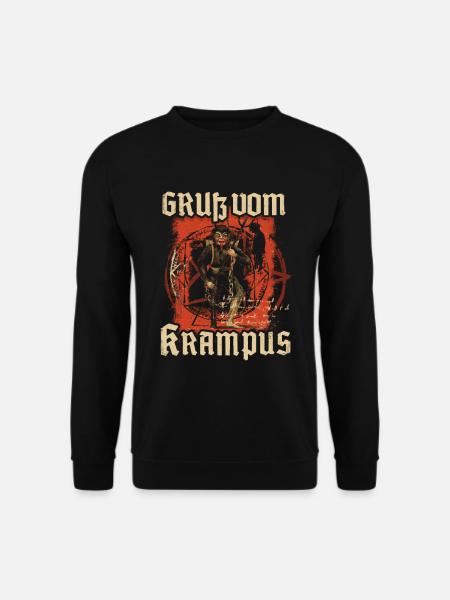 GRUß VOM KRAMPUS NIKOLAUS KRAMPUSTAG GESCHENK - Unisex Pullover - Schwarz