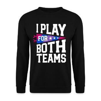 Jouer pour les deux équipes Bi Pride Flag Bisexuel - Sweat-shirt Unisexe - noir - Devant - Alina (178cm) & Michal (187cm)