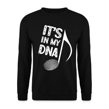 Musique DNA Note Musiciens Orchestre Chef d’orchestre Chœur - Sweat-shirt Unisexe - noir - Devant - Alina (178cm) & Michal (187cm)