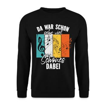 Chorleiter Dirigent Musiklehrer Musiker Retro Note - Unisex Pullover - Schwarz - Vorne - Alina (178cm) & Michal (187cm)