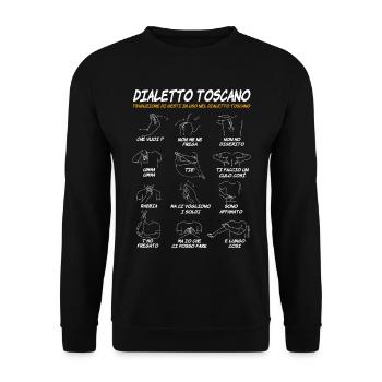 Toscana Dialetto Toscano Gesti divertenti - Unisex Sweatshirt - black - Front - Alina (178cm) & Michal (187cm)