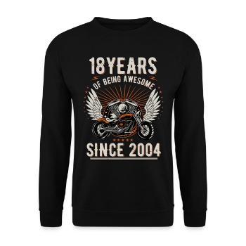 18 Years old Gifts Vintage 2004 18th Birthday - Unisex Sweatshirt - black - Front - Alina (178cm) & Michal (187cm)