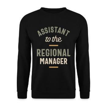 Assistant to the Regional Manager Gift Funny Job - Unisex Sweatshirt - black - Front - Alina (178cm) & Michal (187cm)