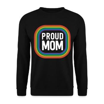Stolze Mutter mit Pride Mutter Gay Pride Zeug LGBT - Unisex Pullover - Schwarz - Vorne - Alina (178cm) & Michal (187cm)