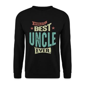 Homme Meilleur oncle jamais drôle Papa / Grand-père - Sweat-shirt Unisexe - noir - Devant - Alina (178cm) & Michal (187cm)