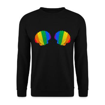 Shell Bikini Bra Mermaid Pride LGBTQ Costume - Sweat-shirt Unisexe - noir - Devant - Alina (178cm) & Michal (187cm)