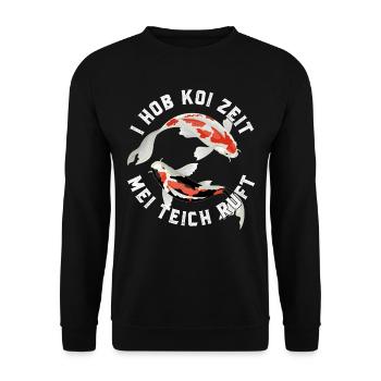 Koi Karpfen Yugoi Fische Koizüchter Garten Teich - Unisex Pullover - Schwarz - Vorne - Alina (178cm) & Michal (187cm)